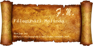 Félegyházi Melinda névjegykártya