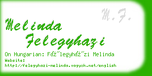 melinda felegyhazi business card